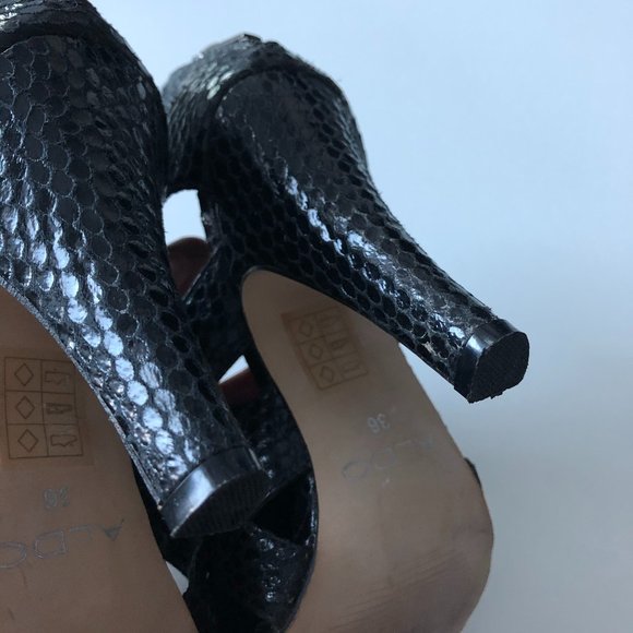 Aldo Patent Snake-Effect Heels - Picture 6 of 6